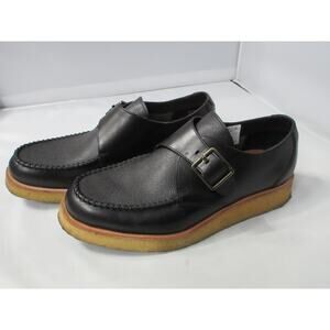 Mens Clarks Originals Black Burcott Monk Strap Leather Shoes Sz 7